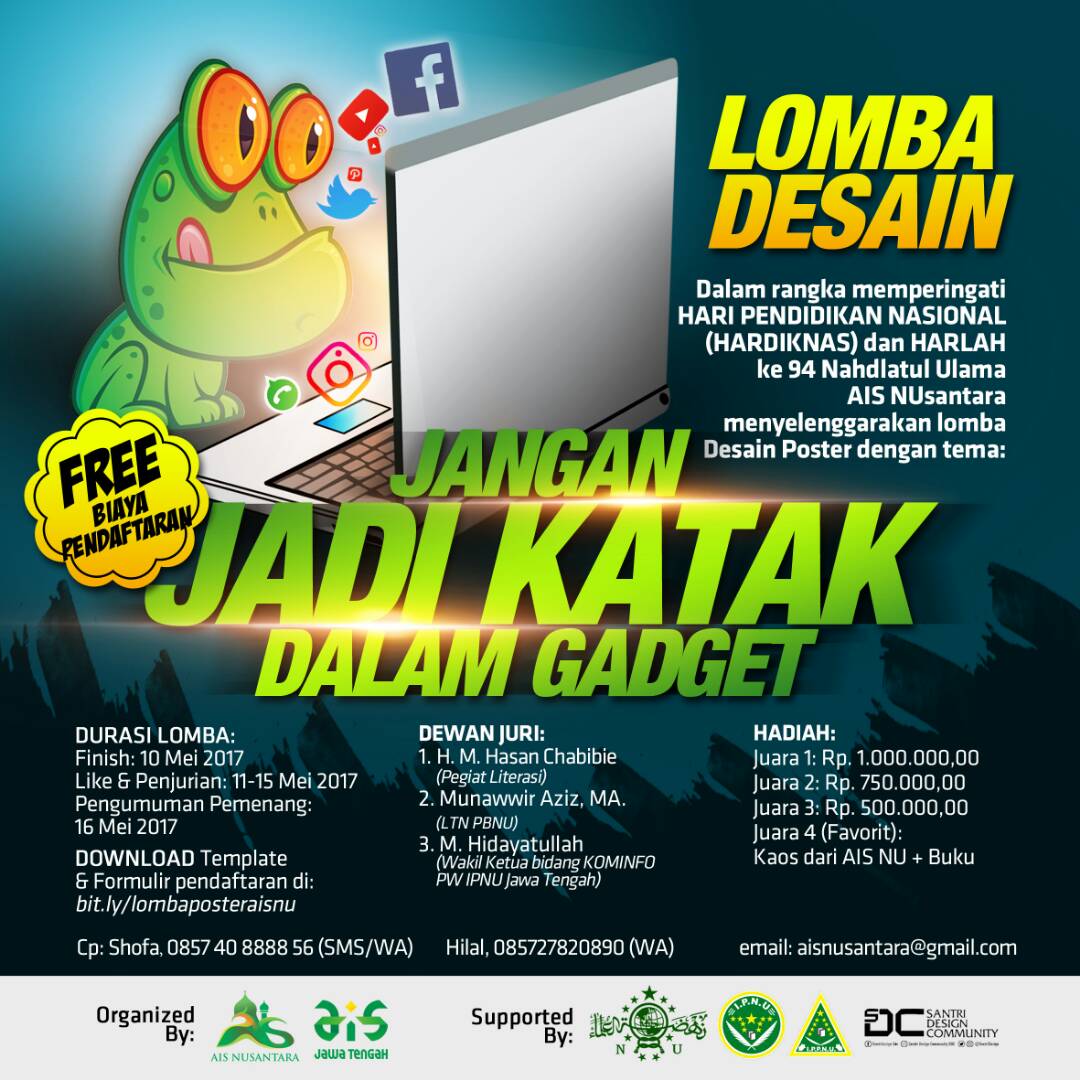 Lomba Poster  AIS Nusantara Tema Jangan Jadi katak Dalam 