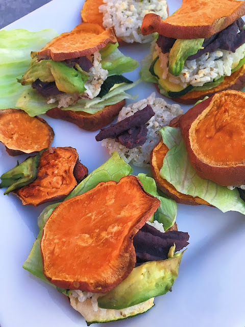 Burrito Bowl Bites with Crispy Rice Cakes (Gluten Free, Vegan)