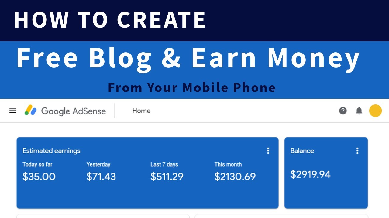 How to create a Blog for free on Google and Earn Money