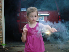 Emma with sparklers