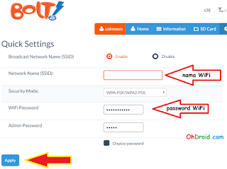 Cara Ganti Password WiFi Bolt 4G LTE