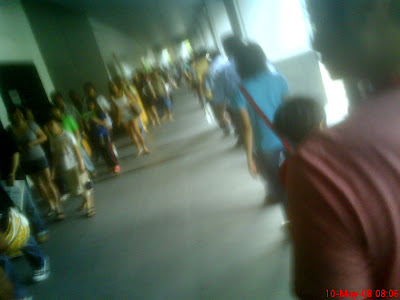 Long Queue at the Immigration & Checkpoints Authority (ICA) of Singapore Building