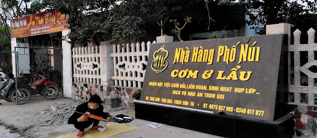 Biển hiệu nhà hàng Phố Núi (Xã Thái Hòa - Triệu Sơn - Thanh Hóa)