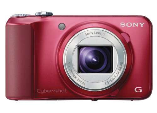 Sony Cyber-shot DSC-H90 16.1 MP Digital Camera with 16x Optical Zoom and 3.0-inch LCD (Red) (2012 Model)