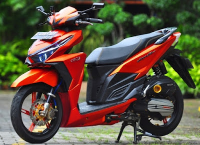 Modifikasi Honda Vario 150 eSP Orange Cool