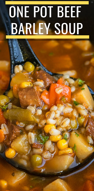 ONE POT BEEF BARLEY SOUP RECIPE