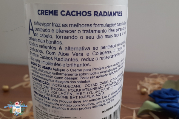 Resenha - Creme Cachos Radiantes da Hidravigor