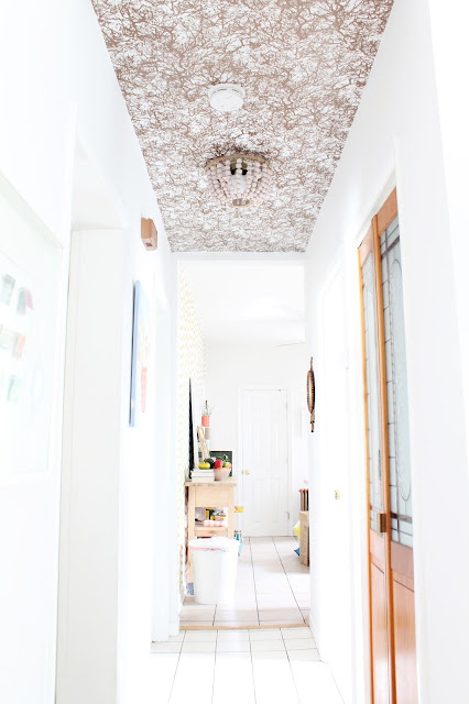 Make a papier mache beaded chandelier