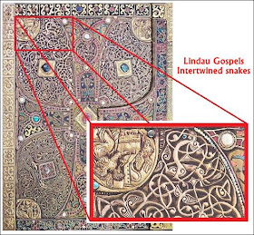 interlaced snakes Lindau Gospel