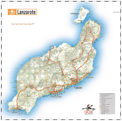 (Canary Islands) - Lanzarote map