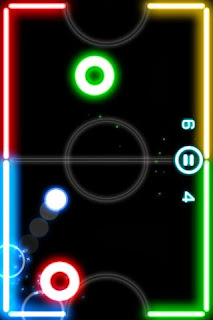 Glow Hockey APK playing ball