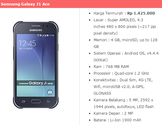 Hp Samsung Galaxy 4G LTE Murah Terbaik