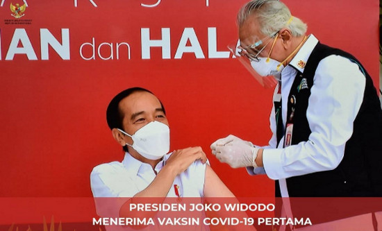 Program Vaksinasi Covid-19 di Mulai, Presiden Jadi yang Pertama Menerima Vaksinasi