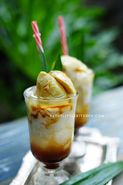 cara membuat es kelapa muda durian gula merah