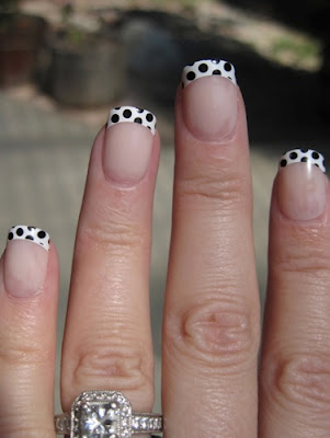 black spot nail design