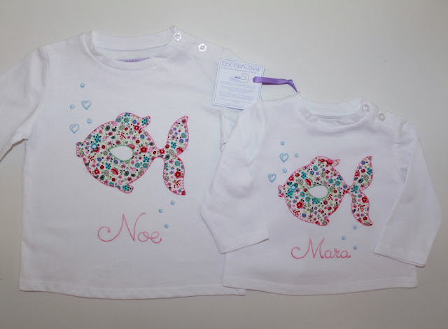 camisetas a juego para hermanas peces