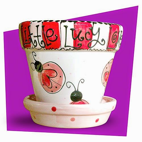 mother's day flower pot craft ideas Ladybug Fingerprint Flower Pots Painted | 500 x 500