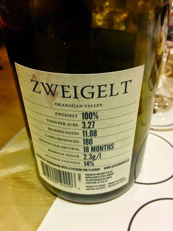 Upper Bench Zweigelt shows new, informative label