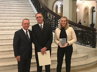 (L to R) State Rep. Jeffrey Roy, Pat Kent, and Paige Fetzer of Dell Technologies