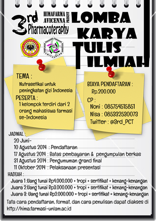 Lomba Karya Tulis Ilmiah - 3rd Pharmacoteraphy