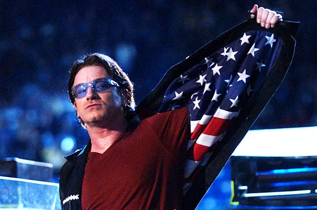 bono u2 american flag jacket