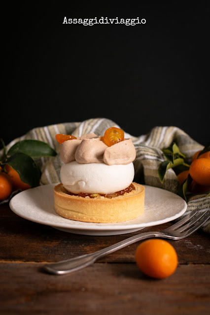 Tartellette alla ricotta, kumquat semicanditi e ganache al caramello