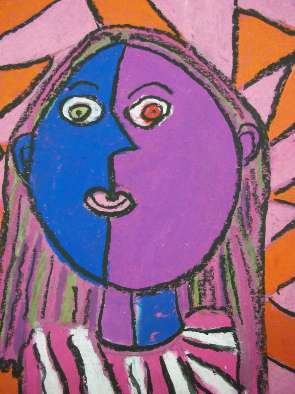 Art Kids of Benavidez Elementary: Self-Portraits - Picasso Style