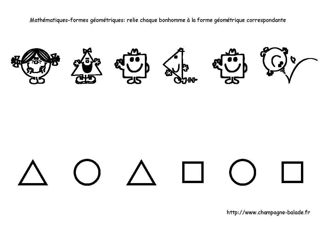 forme geometrique maths Monsieur madame bonhomme maternelle moyenne section
