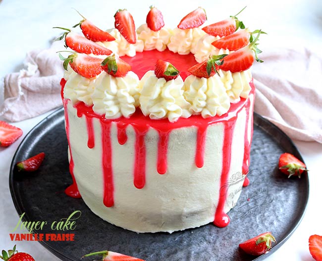 Layer Cake Vanille Fraise Il Etait Une Fois La Patisserie