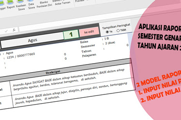 Aplikasi Raport Kurikulum 2013 SD Semester  2 Tahun ajaran 2018/2019