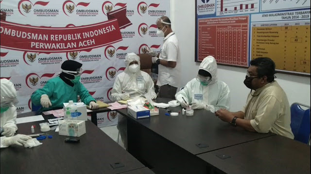 Insan Ombudsman Aceh Jalani Rapid Test