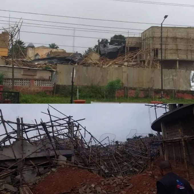 Hotel under construction Ibadan Oyo state, collapses, seven feared injured