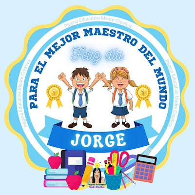 Solapín del Nombre Jorge por el Día del Maestro