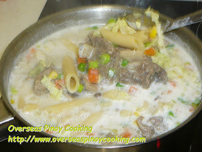 Beef Sopas, Beef Buto Buto - Cooking Procedure