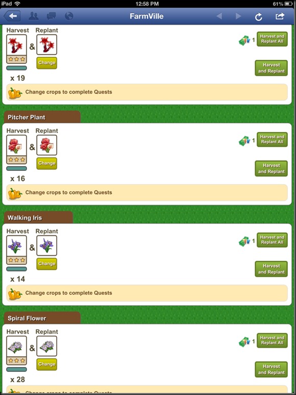 FarmVille gopher garden crops on express plant FvLegends