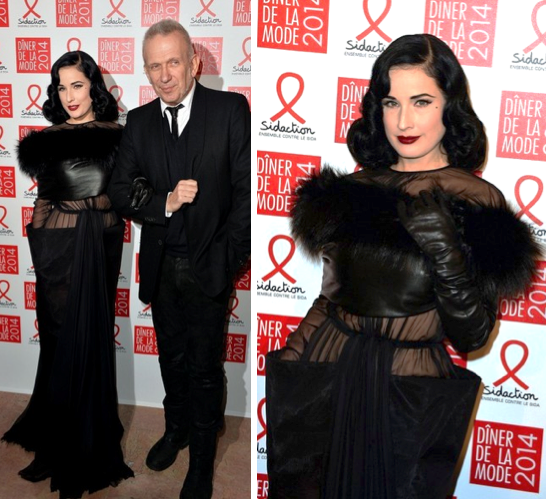 Dita von Teese in Jean Paul Gaultier for Sidaction Gala Dinner