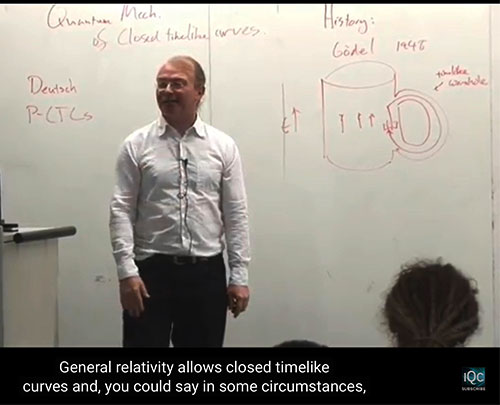 Seth Lloyd, MIT, explains potential connection between closed timelike curves and quantum gravity (Source: https://www.youtube.com/watch?v=yCQ_3qE6SmQ&app=desktop)