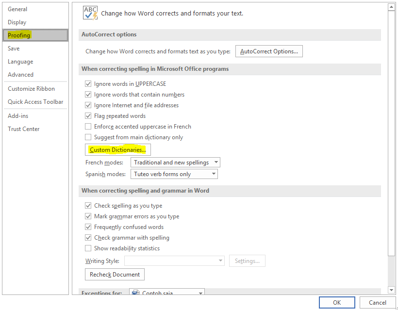 Cara Mengoreksi Ejaan Kata Salah Ketik Tata Bahasa Indonesia di Word Cara Koreksi Ejaan Kata Tata Bahasa Indonesia di MS Word