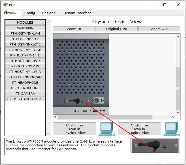 pasang module WMP300N ke PC