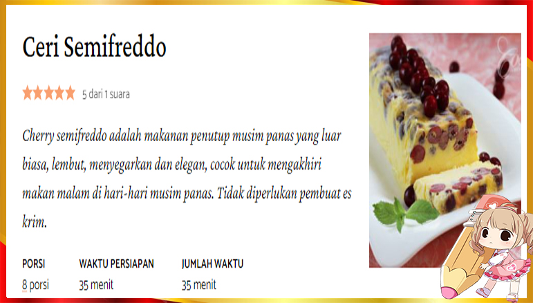 Resep Online Lezat Cherry Semifreddo by Indoline.info
