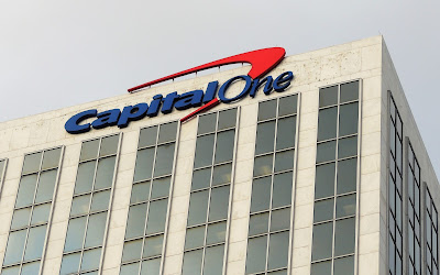 Capital One logo on office tower - Westheimer / the Galleria 