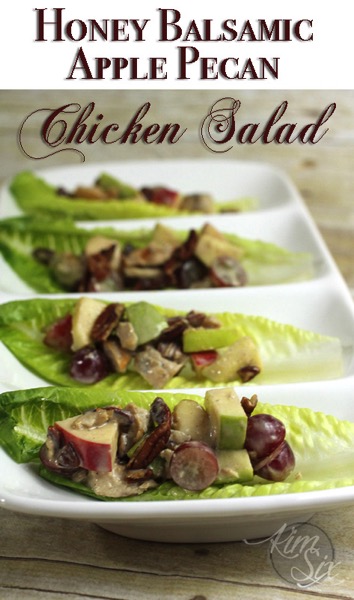 Honey Balsamic Apple Pecan Chicken Salad Wraps