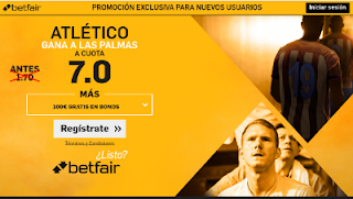 betfair supercuota 7 Atlético gana a Las Palmas Liga 29-4 