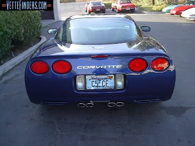 2004 Commemorative Corvette Coupe Blue Rear View Photo