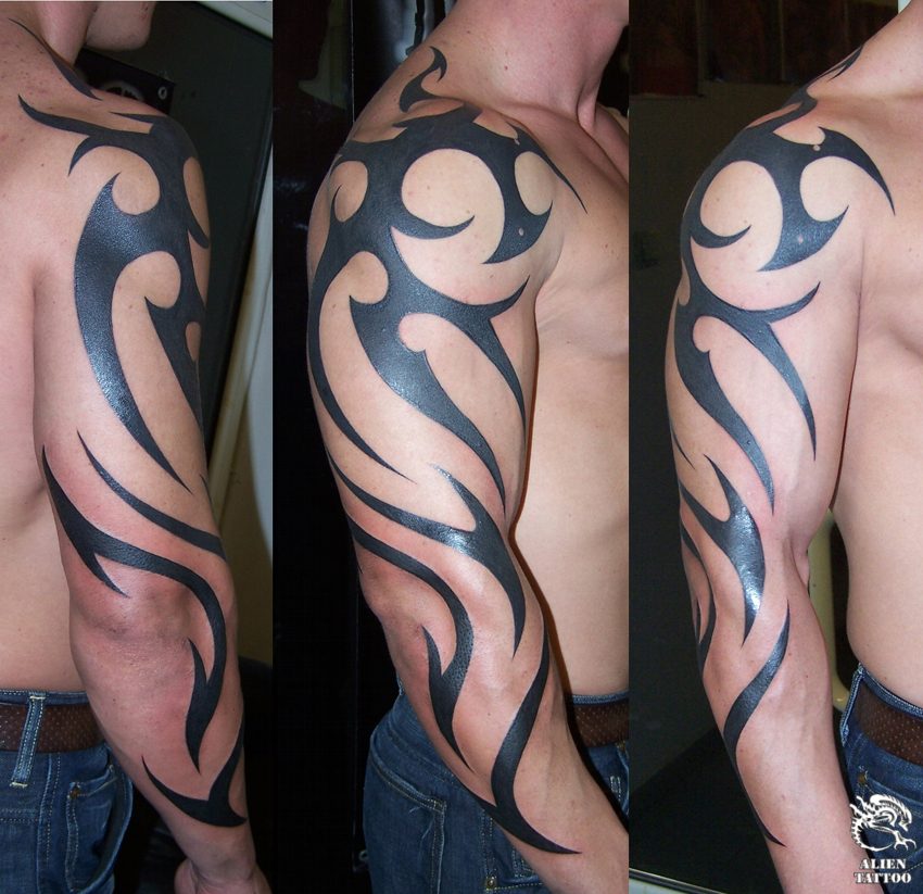 Men Tribal Armband Tattoo Art Guardian Angel Tattoo Designs