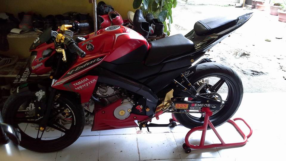 Gambar modifikasi  new vixion  advance full fairing 