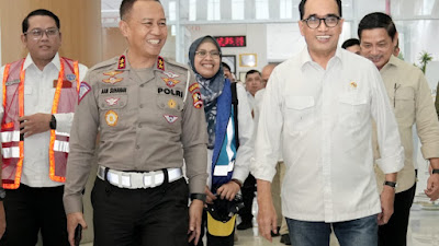 Kakorlantas Polri Bersama Menteri Perhubungan Meninjau Kesiapan Jalur Arus Mudik