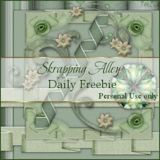 http://skrappingalley.blogspot.com/2009/08/daily-freebie-mini-kit-green-linen.html