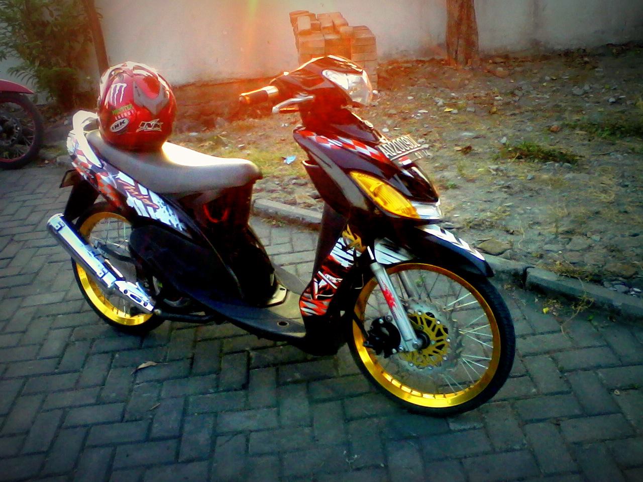 modifikasi motor mio sporty ring 17 terkeren