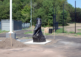 Panther among the new ball fields at FHS